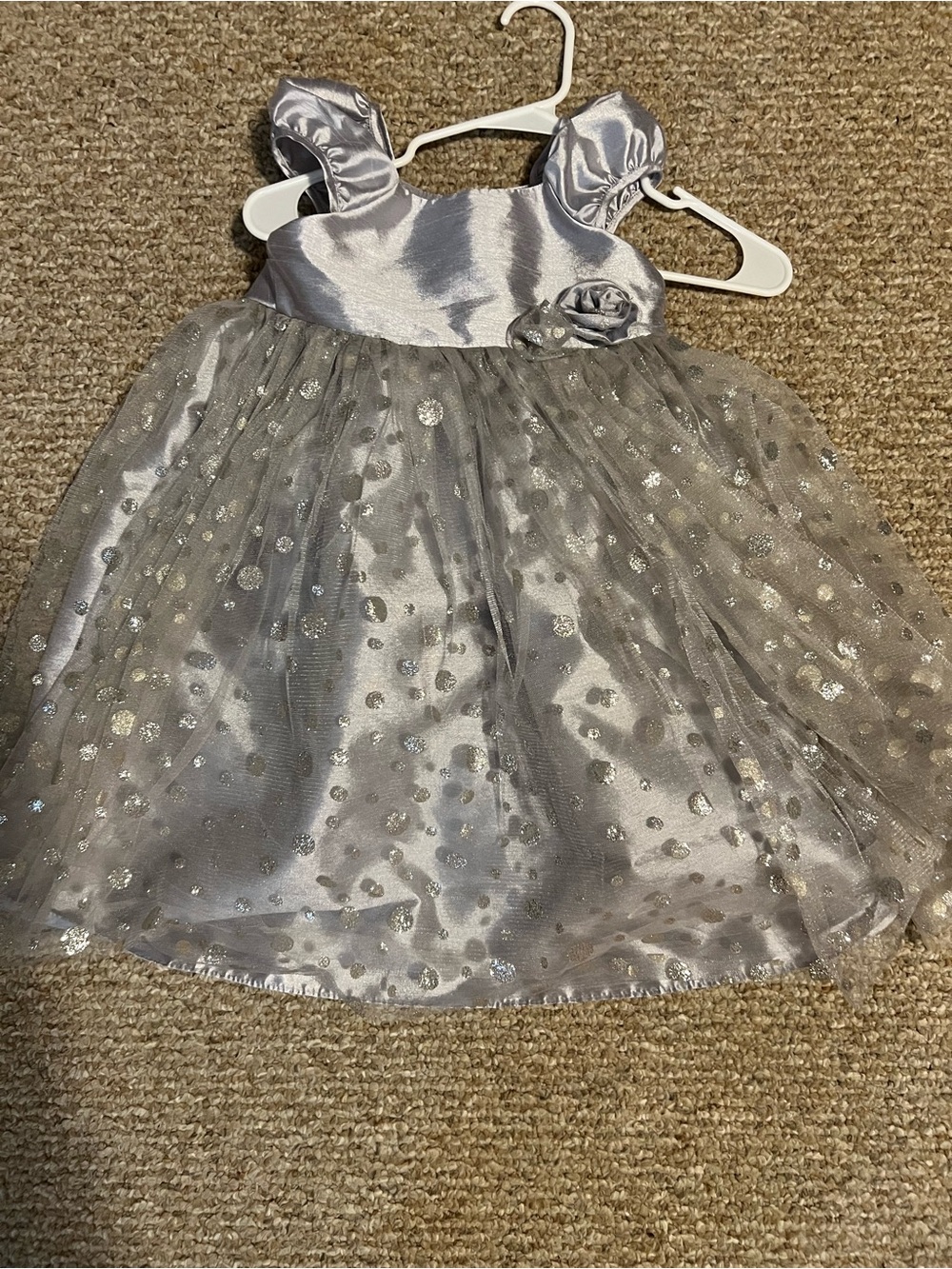 Cherokee Silver Shimmer Tulle Party Dress